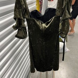 Green cocktail dress